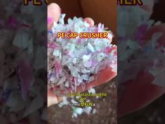 Tapas de botellas de plástico LDPE para agua potable: trituración de residuos de plástico a pequeña escala de 200 a 300 kg/h