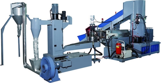 Máquina plástica sólida del extrusor de los gránulos del HDPE de Ring Cutting de las aguas residuales de la sola etapa