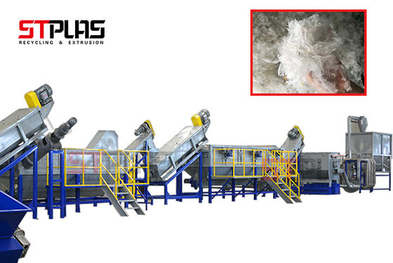 línea plástica pedazo del lavado de la película de 440v PP PE que recicla machacando la producción de sequía